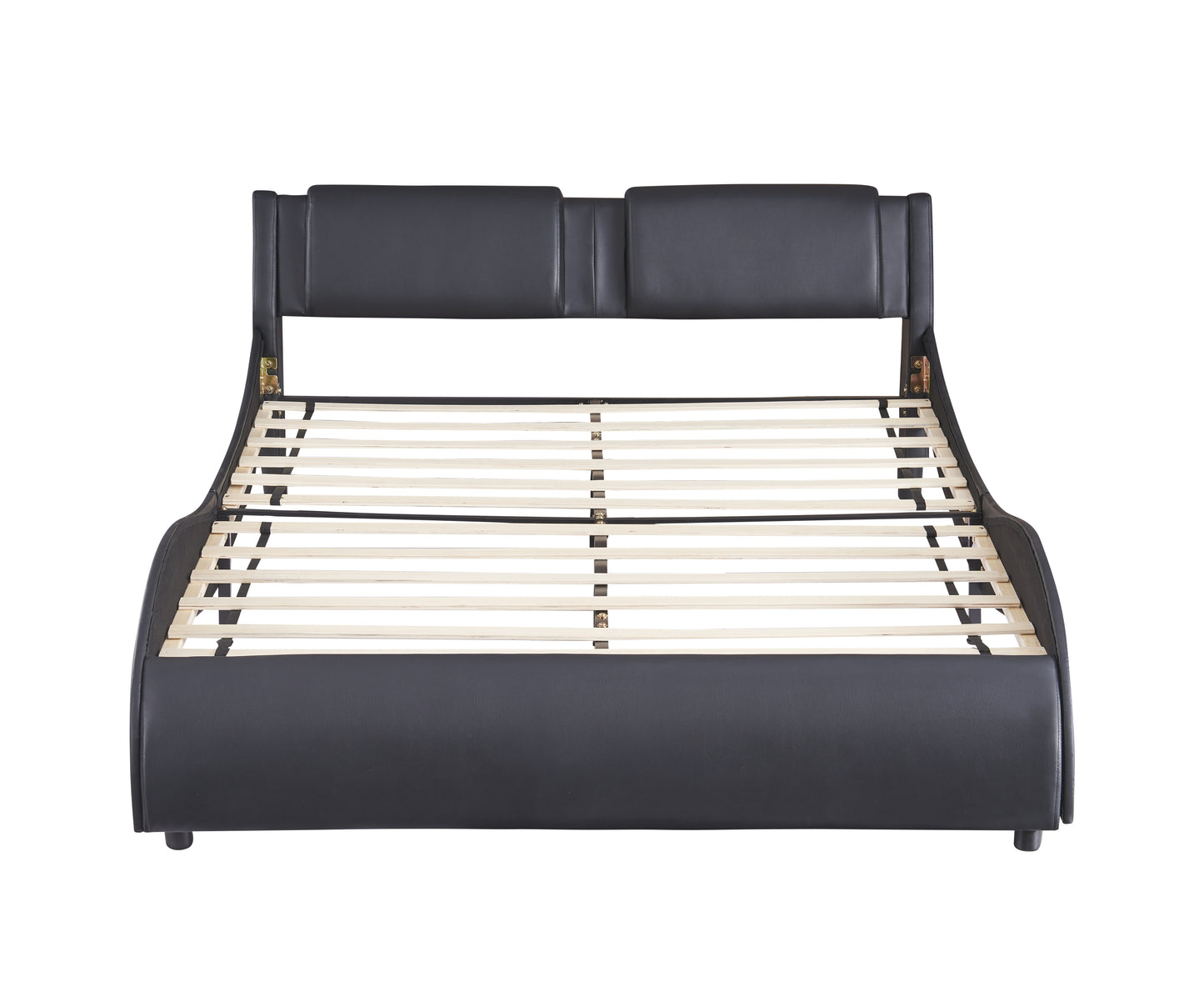 FX Queen Size Platform Bed Frame with LED - Black