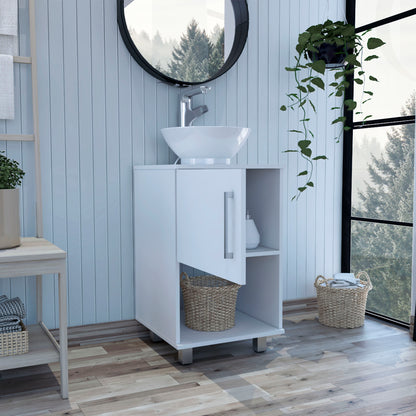 Charm 1-Shelf Single Bathroom Vanity - White