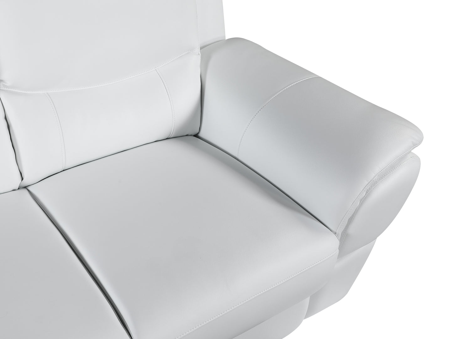 Harvey Genuine Leather Loveseat - White