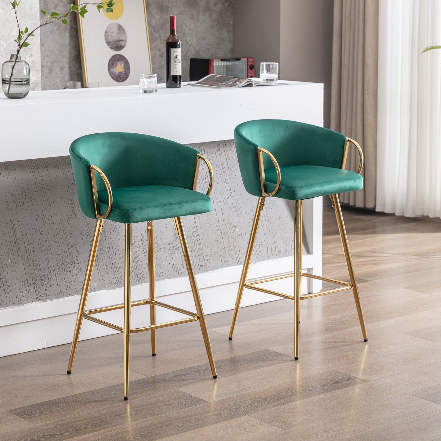 Sip Bar Stools 30 Inch - Green Set of 2