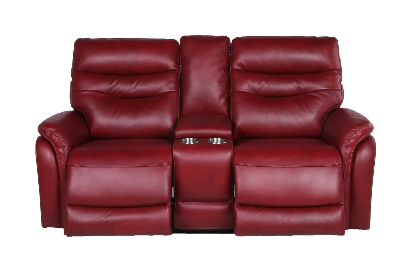 Sullivan Top-Grain Leather Power Recline Loveseat - Red