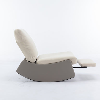 Stella Modern Rocking Chair Recliner - Gray+Beige