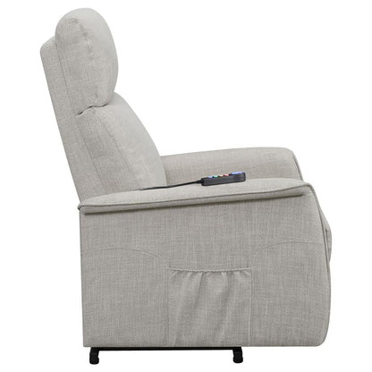 Morgan Power Lift Recliner with Massage Function - Beige