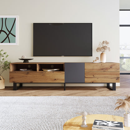 Vato Modern TV Stand Entertainment Center - Wood