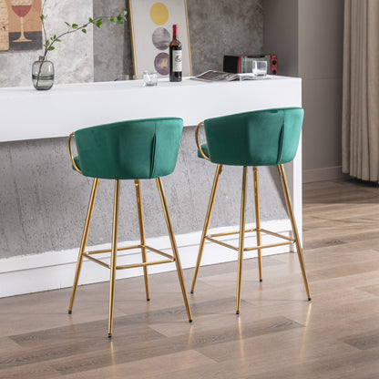 Sip Bar Stools 26 Inch  - Green Set of 2