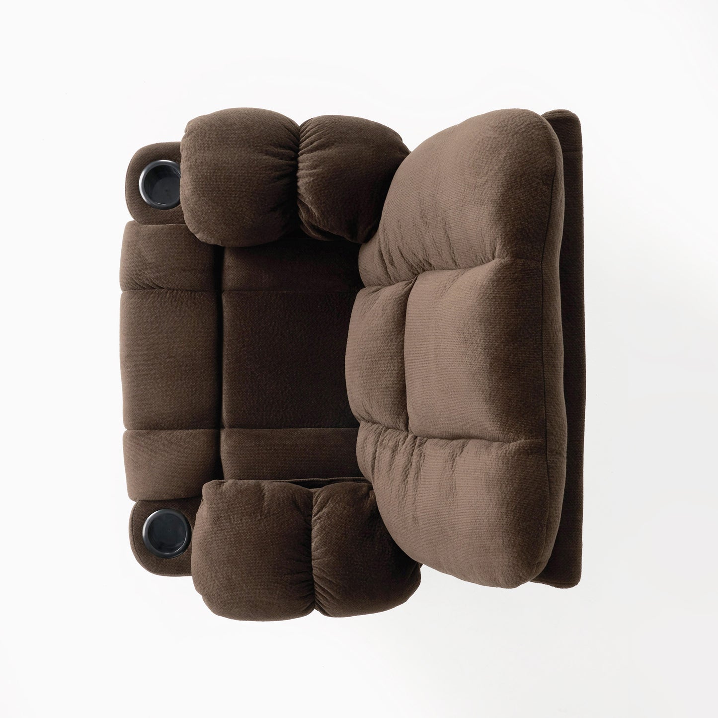 Luxurious Manual Recliner Chair - Chocolate