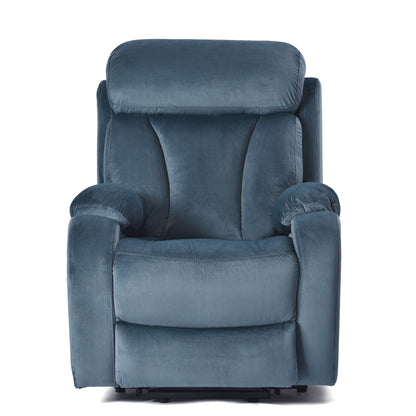 Rios Velvet Lift Chair Recliner - Navy Blue