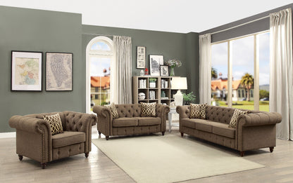 Aurelia Loveseat w/2 Pillows - Brown