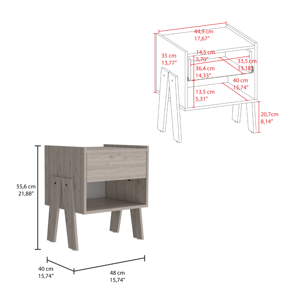 Joy Nightstand - Light Gray