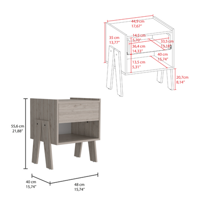 Joy Nightstand - Light Gray