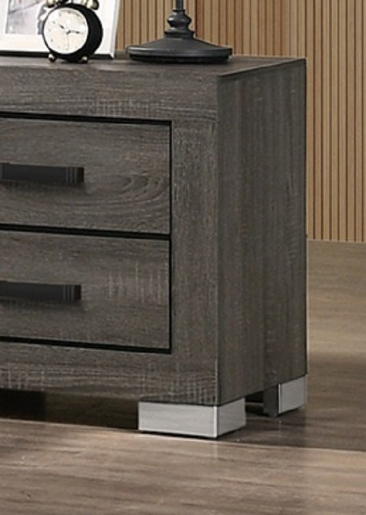 Clancey Wooden Nightstand - Grey