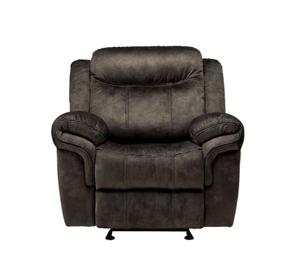 Ava Glider Velvet Recliner - Chocolate