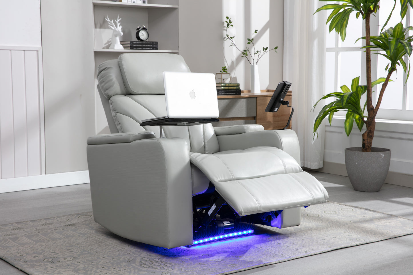 Orbit Power Motion Recliner - Light  Grey