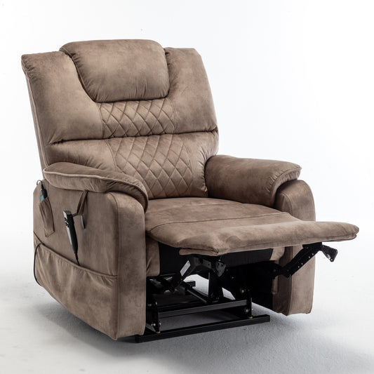 Eriga Power Lift Recliner Chair (180 degree lying flat) - Brown