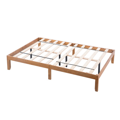 Jox Queen Size Wood Platform Bed Frame - Old Pine