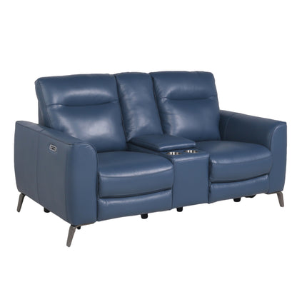 Quinn High-Leg Console Loveseat - Dark Blue