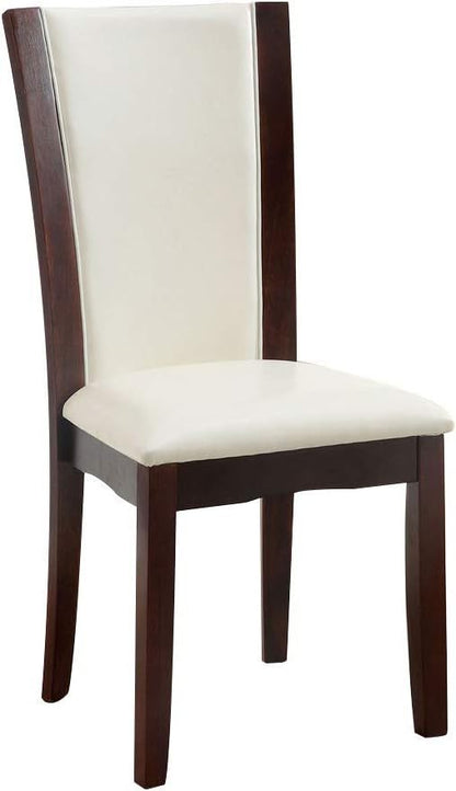 Tova Dining Chair (Set of 2) - White+Dark Cherry