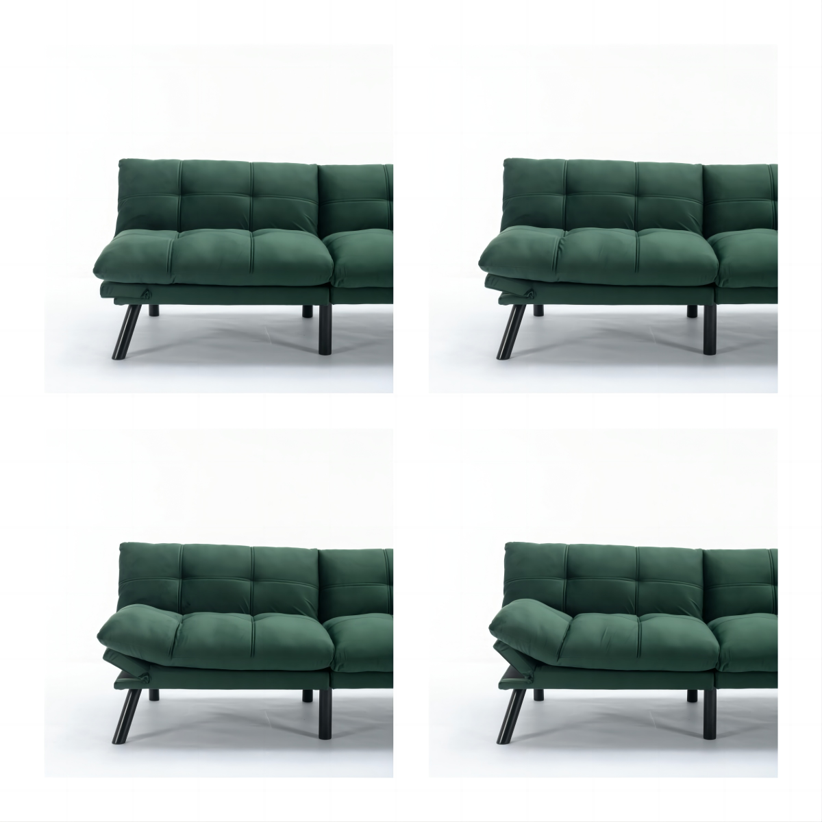 Vega Convertible Folding Modern Sofa Bed - Emerald