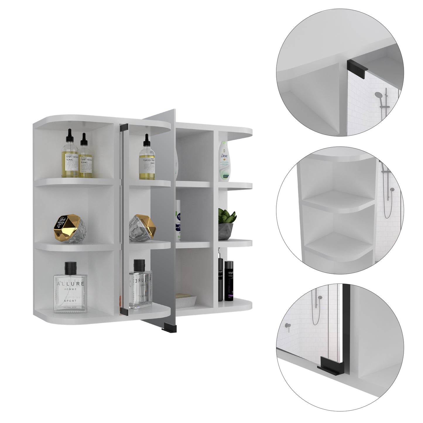 Milan Medicine Cabinet - White