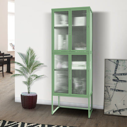 Nera II Tempered Glass Cabinet - Mint Green