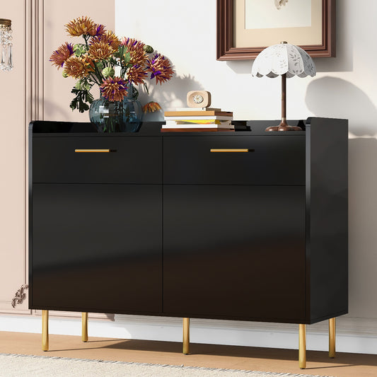 Melo Wooden Storage Cabinet - Black