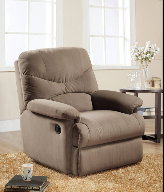 Zamora Glider Recliner with Pillow Top Armrest - Light Brown