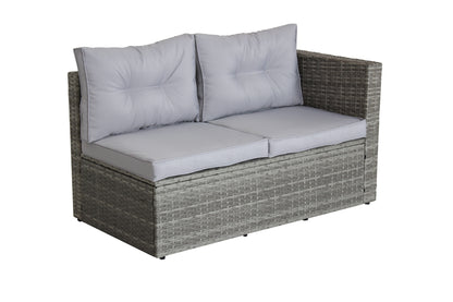 Ochoa 4 Pc Patio Sectional Wicker Rattan Sofa Set - Gray