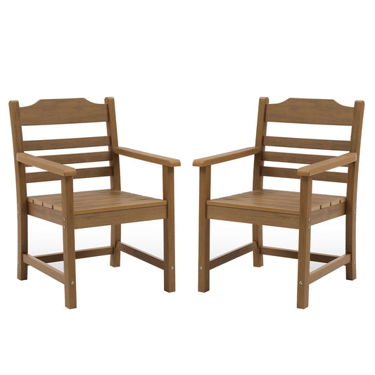 Erna Patio Dining Chair (Set of 2) - Light Teak