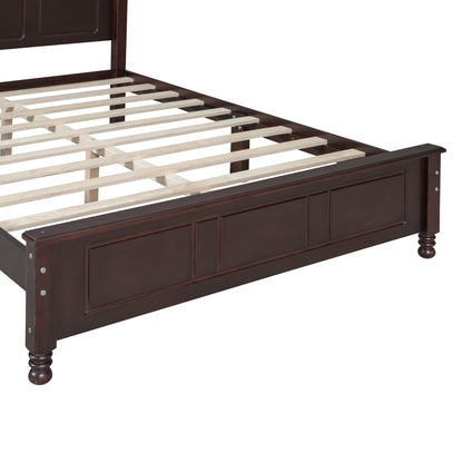 Quarto Full Size Wood Platform Bed Frame - Walnut