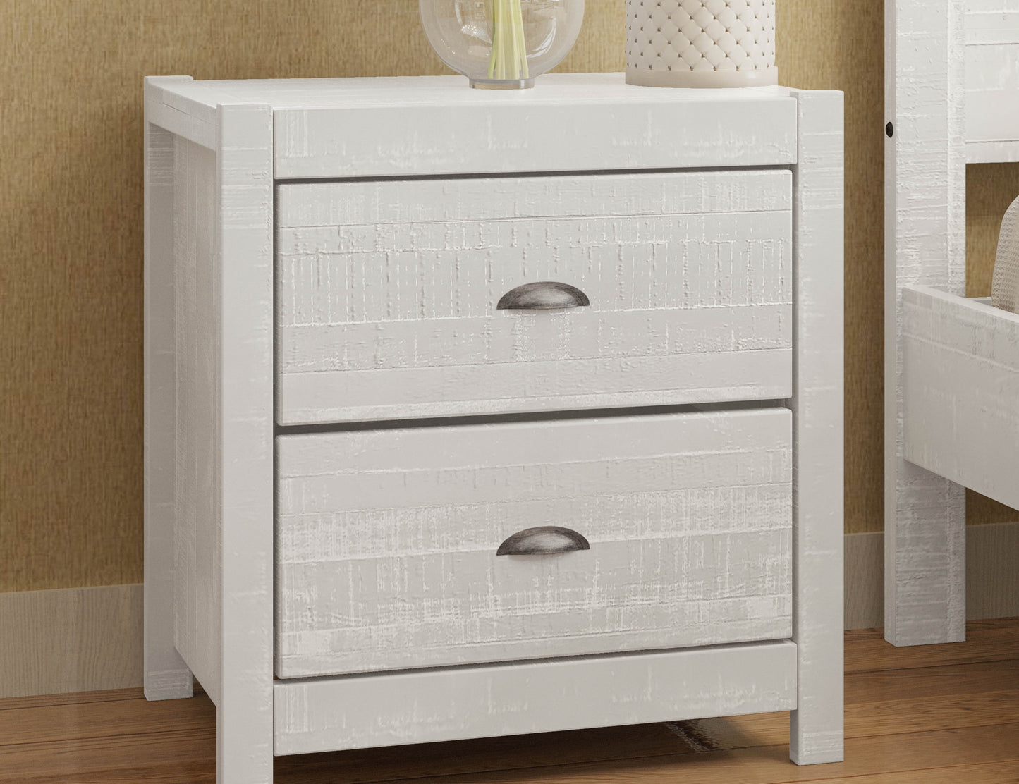 Yeti Solid wood Nightstand - White