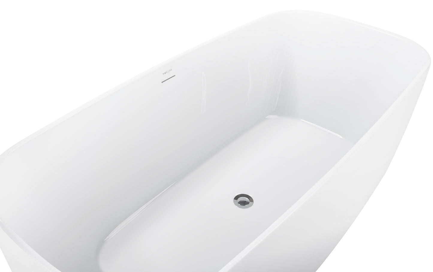 Sato 59" Acrylic Freestanding Soaking Bathtub  - White