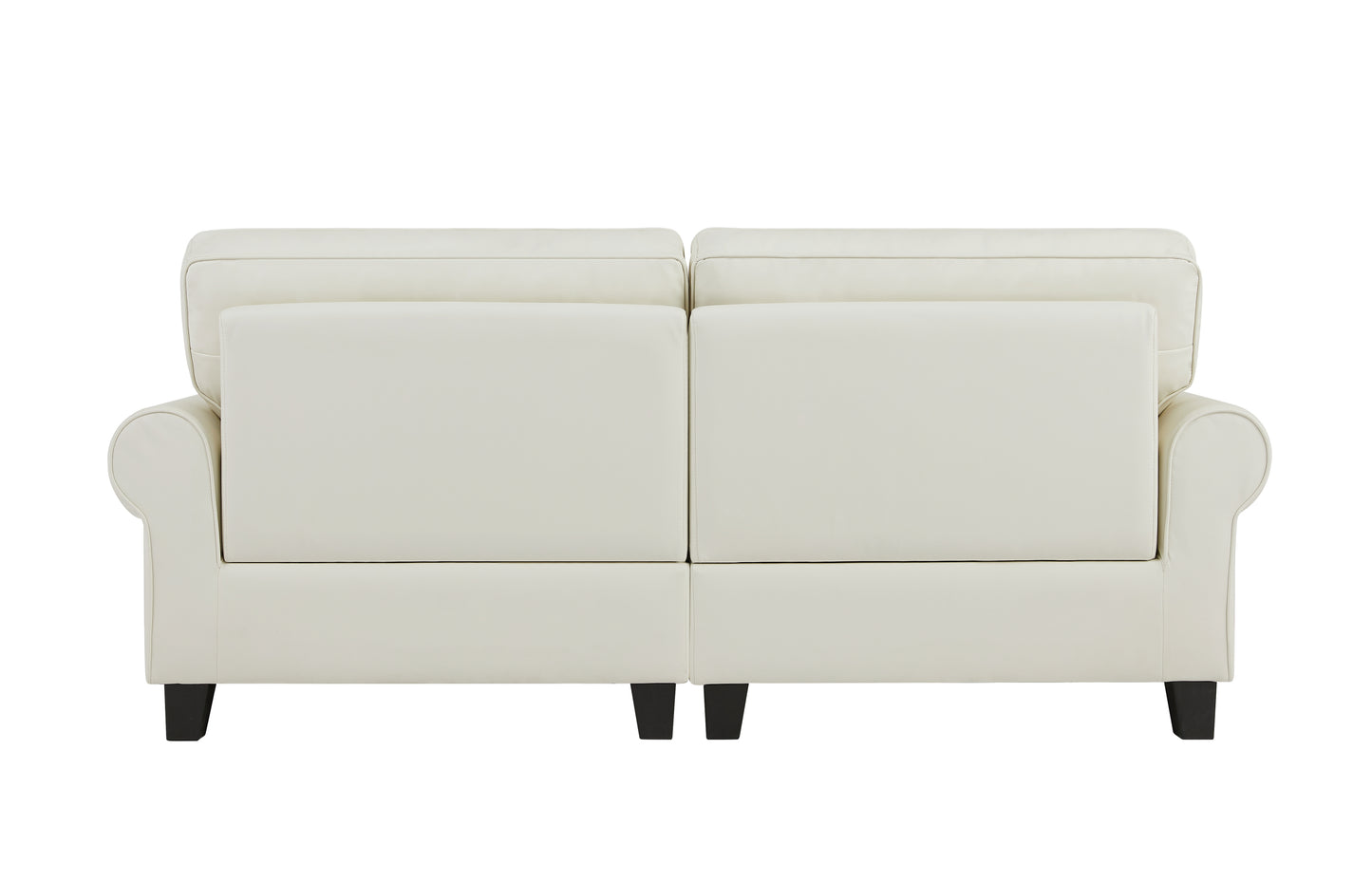 Santana Fabric Rolled Arm Loveseat - Beige