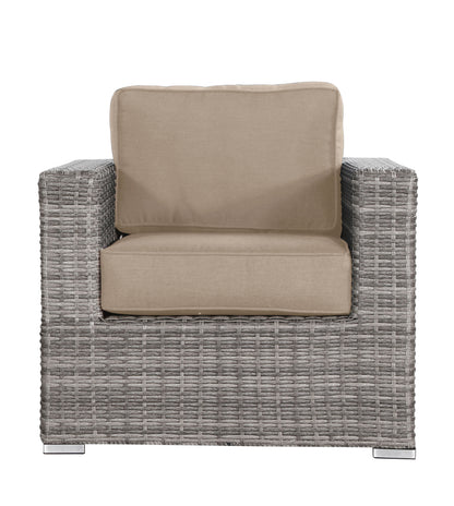 Vida Patio Chair with Cushions - Gray Mix