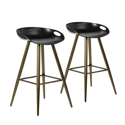 Bak Bar & Counter Stool - Black & Gold Set of 2