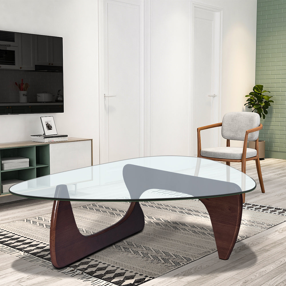 Modern Triangle coffee table - Dark Brown