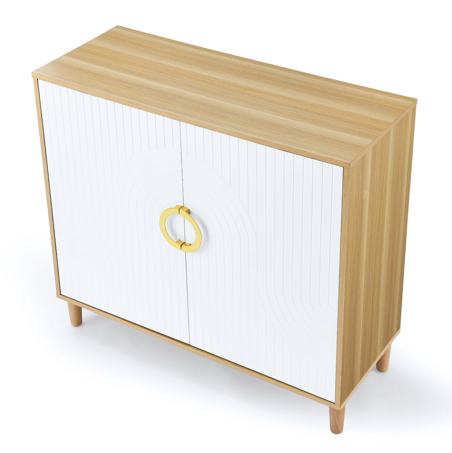 Vincent Storage Cabinet - Wood/White