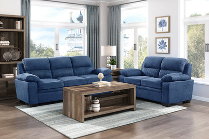 Anika Fabric Loveseat - Blue