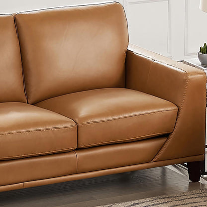 Soma Leather Loveseat - Cognac