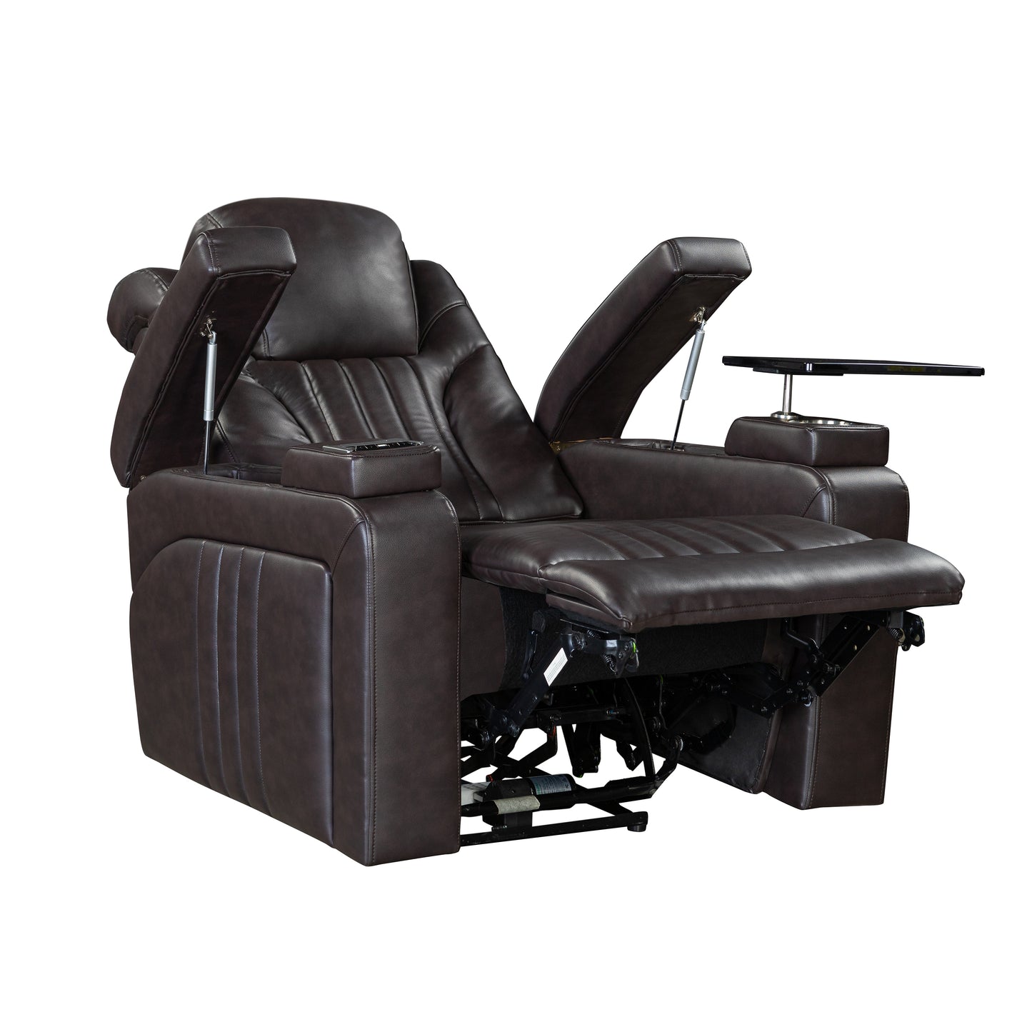 Morris PU Leather Power Recliner - Brown