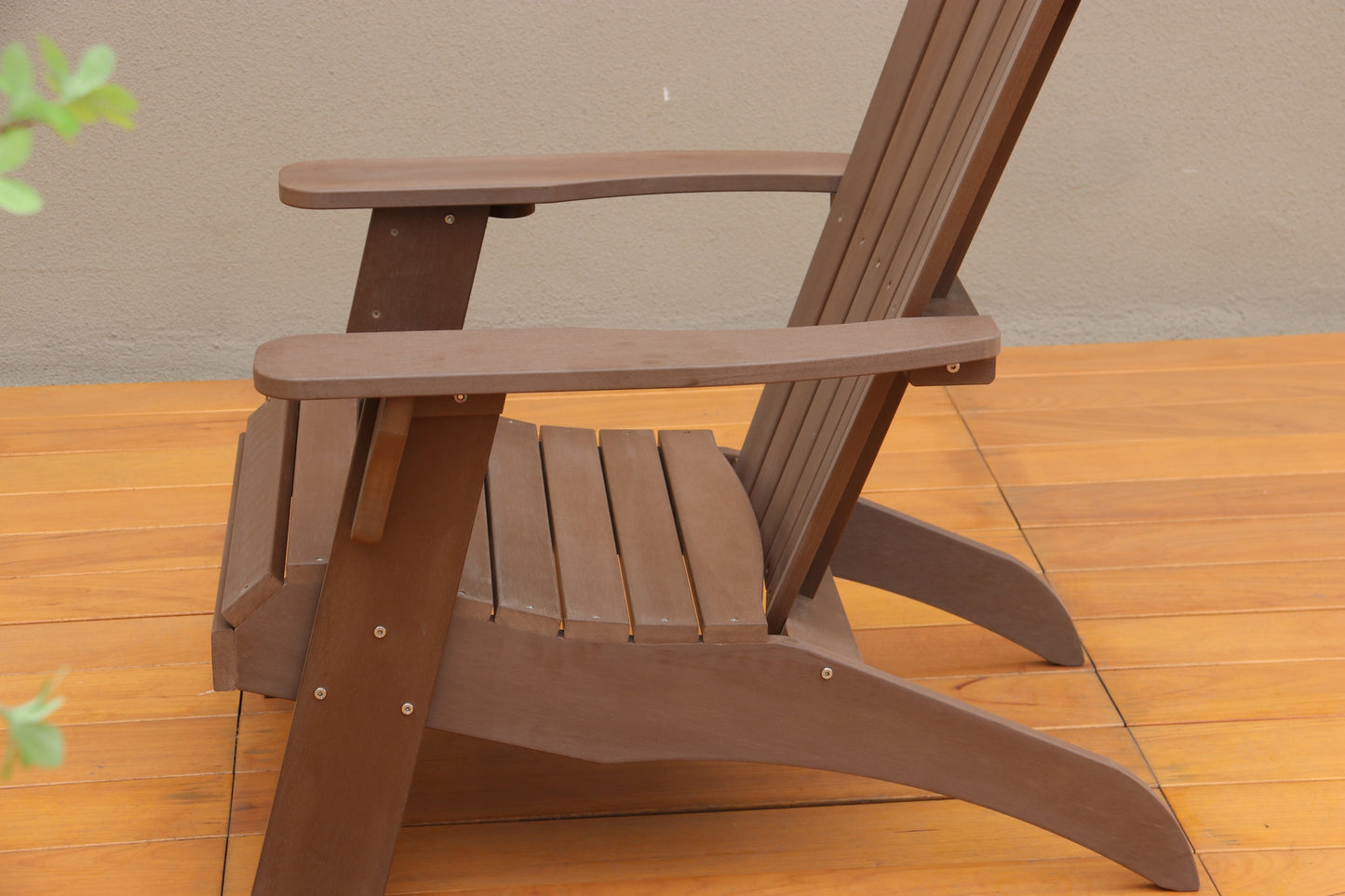 Tomi Patio Polystyrene Adirondack Chair - Brown