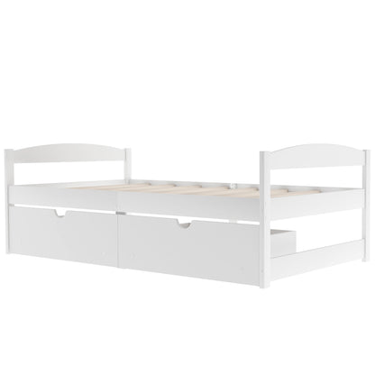 Array Twin Size Daybed with 2 Drawers - White