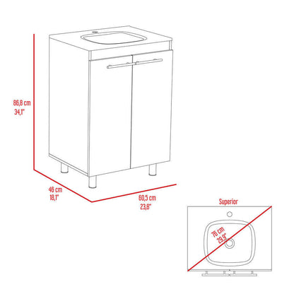 Aqua Shire 2 Piece Bathroom Set - White