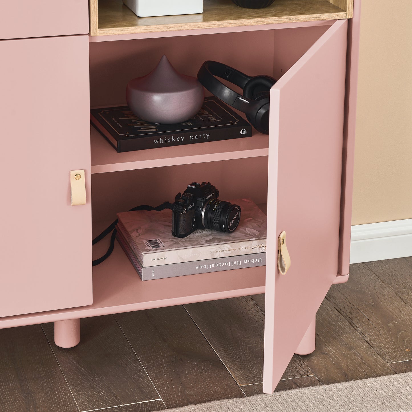 Giga Storage Wooden Cabinet - Pink