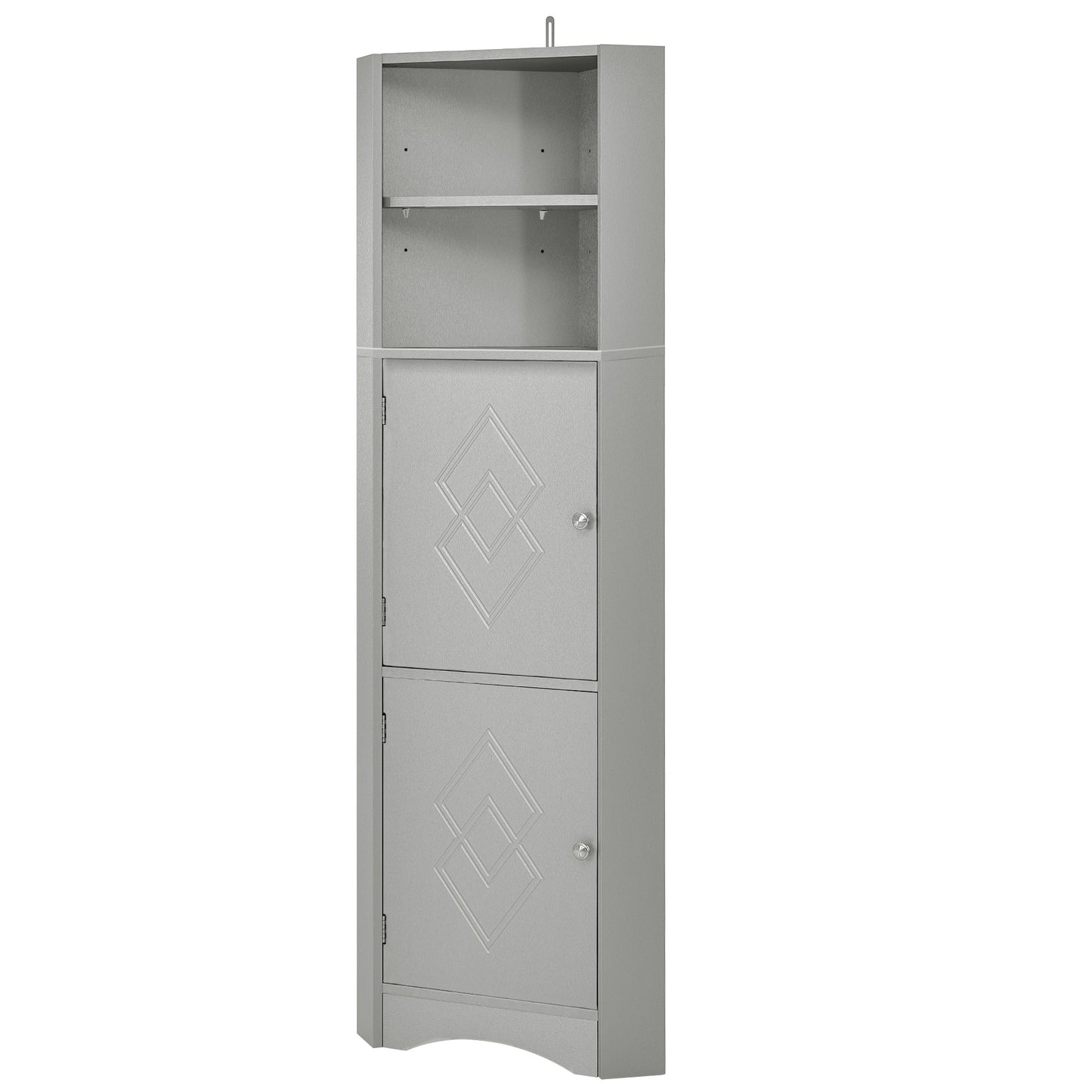 Skyward Bathroom Corner Cabinet - Gray