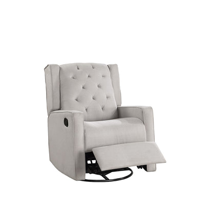 Nelson Polyfiber Swivel Recliner Chair - Light Gray