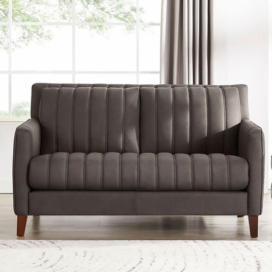 Ennis Leather Loveseat - Chocolate