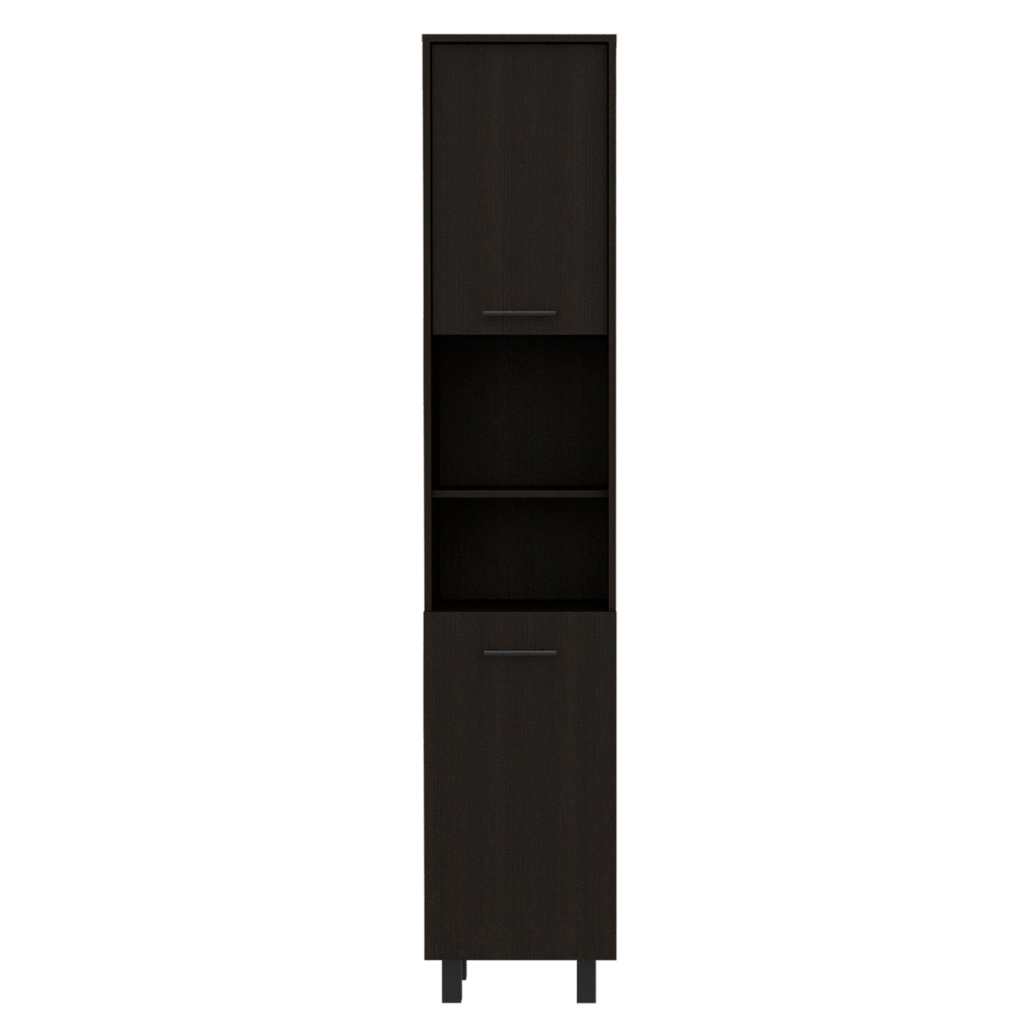 Fota 2-Shelf Rectangle Pantry Cabinet - Black