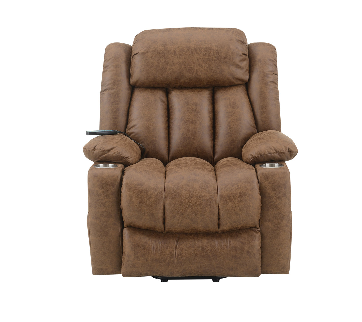 Omarion Power Recliner w/Lift, Heating & Massage - Brown