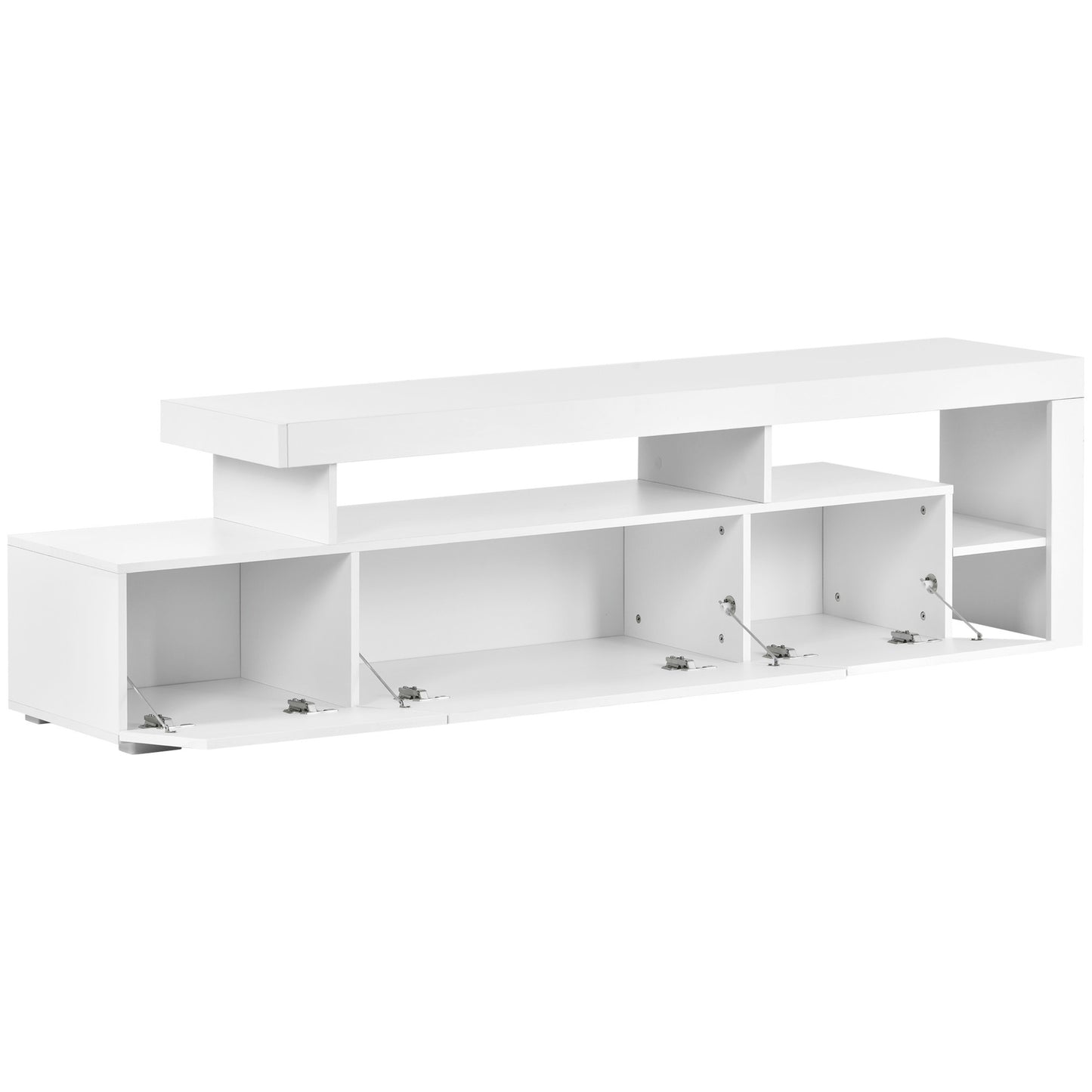 Lancer Modern Style LED Lights TV Cabinet - White