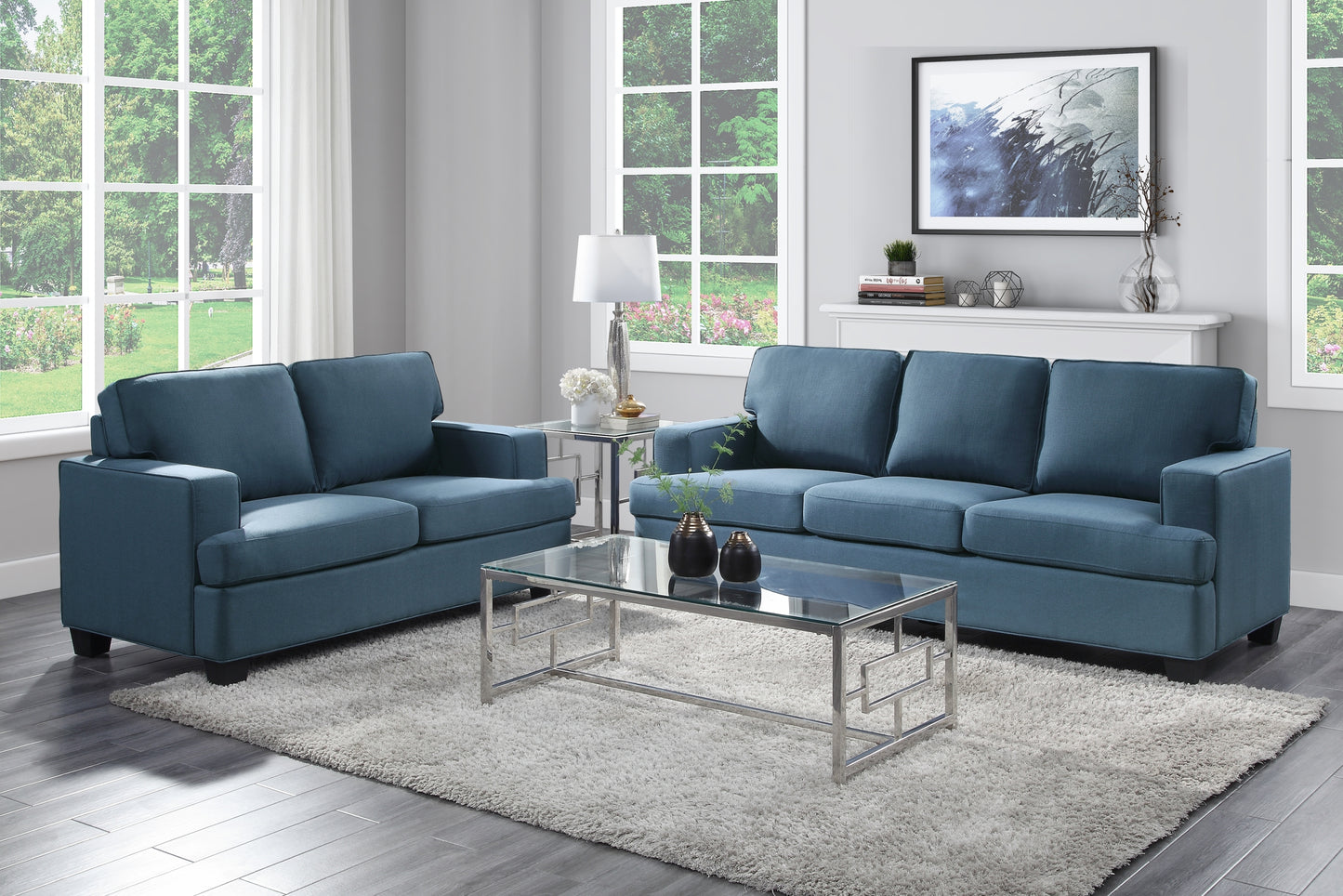 Louie Loveseat - Blue